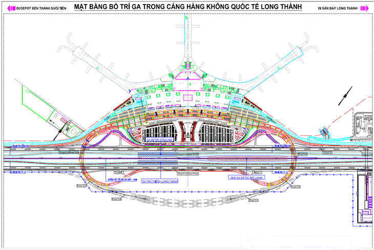Bộ Xây dựng thống nhất kết nối metro Bến Thành – Suối Tiên vào sân bay Long Thành